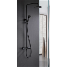 Columna de ducha termostática negro mate Imex Londres