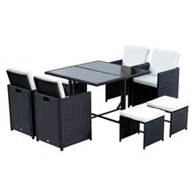 Conjunto de sillas y mesa de 9 piezas Outsunny