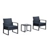 Conjunto de 2 sillones y mesa Rat&aacute;n Outsunny