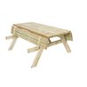 Mesa madera picnic 200x154x74cm Gardiun de bancos abatibles