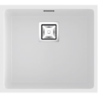 Fregadero de 1 cuba blanco 50 x 45cm Zie Poalgi 
