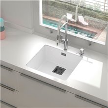 Fregadero de 1 cuba blanco 50 x 45cm Zie Poalgi