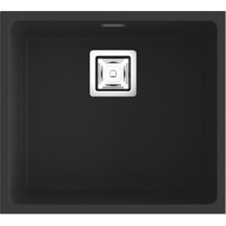 Fregadero de 1 cuba Negro Liso 50 x 45cm Zie Poalgi