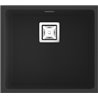Fregadero de 1 cuba Negro Liso 50 x 45cm Zie Poalgi