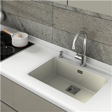 Fregadero de 1 cuba blanco 65 x 45cm Zie Poalgi
