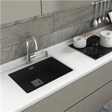 Fregadero de 1 cuba Concret 65 x 45cm Zie Poalgi