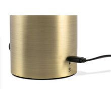 Lámpara sobremesa negro y oro satinado HOSHI 4W Faro