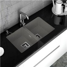 Fregadero de 2 cubas Concret 75 x 45cm Zie Poalgi