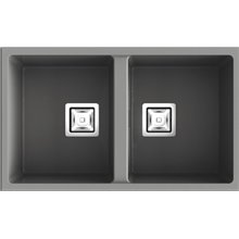 Fregadero de 2 cubas Concret 75 x 45cm Zie Poalgi