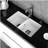 Fregadero de 2 cubas Blanco 75 x 45cm Zie Poalgi