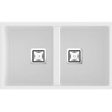 Fregadero de 2 cubas Concret Poalgi 75 x 45cm