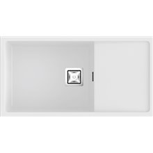 Fregadero de 1 cuba con escurridor Blanco 85 x 45cm Zie Poalgi 