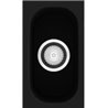 Fregadero de 1 cuba Negro Liso Poalgi 34 x 19,5cm