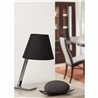 L&aacute;mpara sobremesa negra MOMA 60W Faro