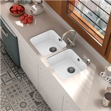 Fregadero de 1 cuba Blanco 44 x 44,5cm Gandia...
