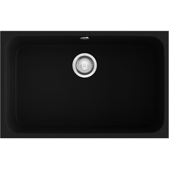 Fregadero de 1 cuba Negro Liso 74 x 44,5cm Gandia Poalgi