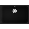 Fregadero de 1 cuba Negro Liso 74 x 44,5cm Gandia Poalgi