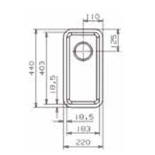 Fregadero Ohio 18x40 Inox Galindo