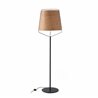 L&aacute;mpara pie negro y madera STOOD 20W Faro
