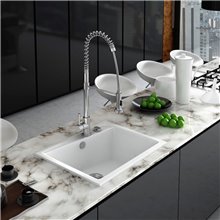 Fregadero de 1 cuba Blanco 62 x 51cm Kuma Poalgi