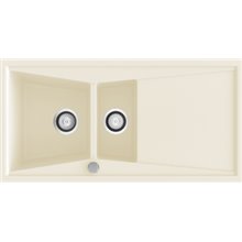 Fregadero de 2 cubas con escurridor Pergamón 100 x 51cm Kuma Poalgi