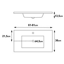 Lavabo encimera Surface 36 Tegler