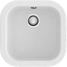 Fregadero de 1 cuba Blanco Ambar 48,5 x 48,5cm Basic Poalgi