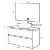 Pack mueble de ba&ntilde;o negro y lavabo Glass Line Sanchis