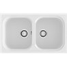 Fregadero de 2 cubas Blanco 80 x 44cm Amatista Basic Poalgi 