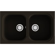 Fregadero de 2 cubas Brown 80 x 44cm Amatista Basic Poalgi 