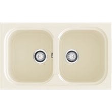 Fregadero de 2 cubas Pergamón 80 x 44cm Amatista Basic Poalgi 