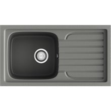 Fregadero de 1 cuba con escurridor Concret 80 x 44cm Topacio Basic Poalgi