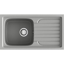 Fregadero de 1 cuba con escurridor Metalizado 80 x 44cm Topacio Basic Poalgi