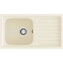 Fregadero de 1 cuba con escurridor Pergamón 80 x 44cm Topacio Basic Poalgi