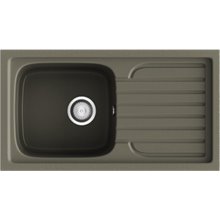 Fregadero de 1 cuba con escurridor Tundra 80 x 44cm Topacio Basic Poalgi