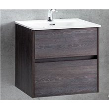 Pack mueble con 2 cajones, lavabo encastrado y espejo DECO LINE Sanchis
