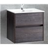 Pack mueble con 2 cajones, lavabo encastrado y espejo DECO LINE Sanchis