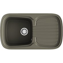 Fregadero de 1 cuba con escurridor Tundra 88 x 50,5cm Diamante Basic Poalgi 