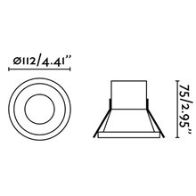 Lámpara empotrable SON-1 LED blanca y redonda Ø11,2cm Faro