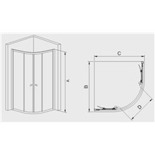 Mampara de ducha semicircular Élite de Futurbaño