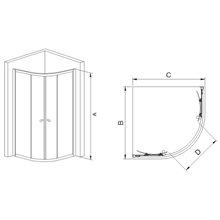 Mampara de ducha semicircular Siena de Futurbaño