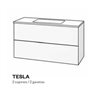 Mueble con lavabo y espejo met&aacute;lico TESLA Doccia