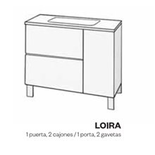 Mueble con lavabo y espejo fenólico LOIRA Doccia