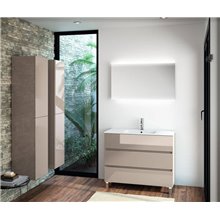 Mueble 101cm Blanco Brillo 3 cajones SALGAR FUSSION LINE