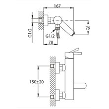 Grifo de ducha monomando Alaior Futurbaño