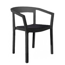 Juego de 4 sillas negras con brazos Peach Resol