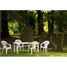 Mesa rectangular blanca TANGO de resol