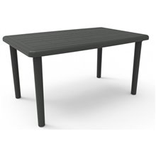 Mesa rectangular gris oscuro OLOT de resol