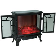 Chimenea eléctrica negra con mando Homcom