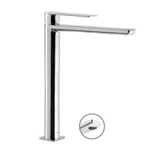 Grifo de lavabo Loft-Tres caño alto con maneta